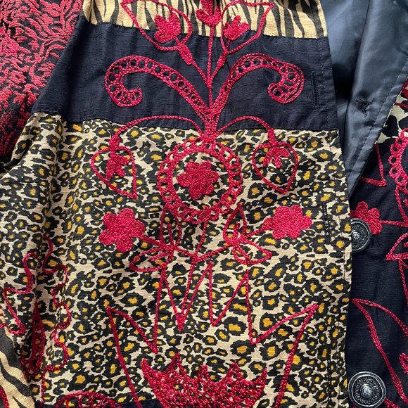 Alex Kim  Animal Print Patchwork Jacket  Small - Picture 3 of 4